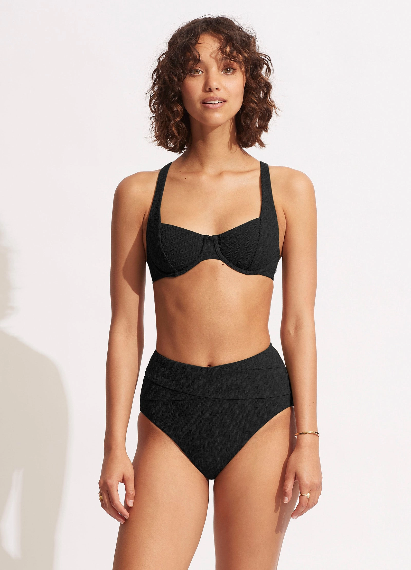 Willow High Waist Pant - Black high waist bikinis women, cheeky cut bikinis for women