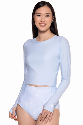 Women's Bayfront Rash Guard Bra Top | Skyride womens athletic swimwear, performance swimwear for women