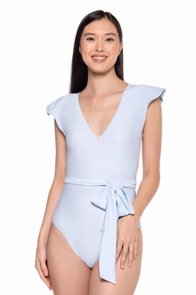 Women's Coconut Grove Flutter Sleeve Swimsuit | Skyride womens athletic swimwear, performance swimwear for women