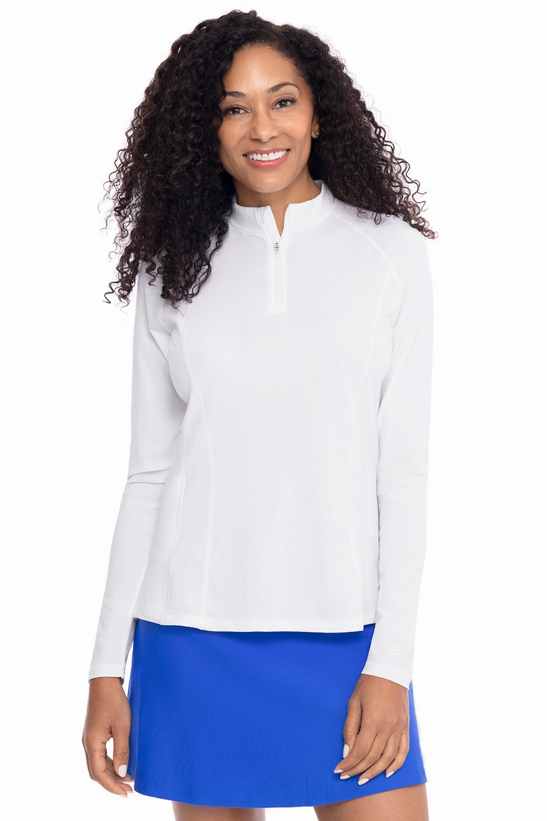 Women's Freestyle Long Sleeve Rash Guard | White womens athletic swimwear, performance swimwear for women