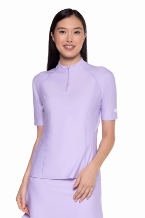 Women's Freestyle Short Sleeve Rash Guard | Lavendula womens athletic swimwear, performance swimwear for women