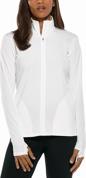Women's Helani Water Jacket  | White womens athletic swimwear, performance swimwear for women