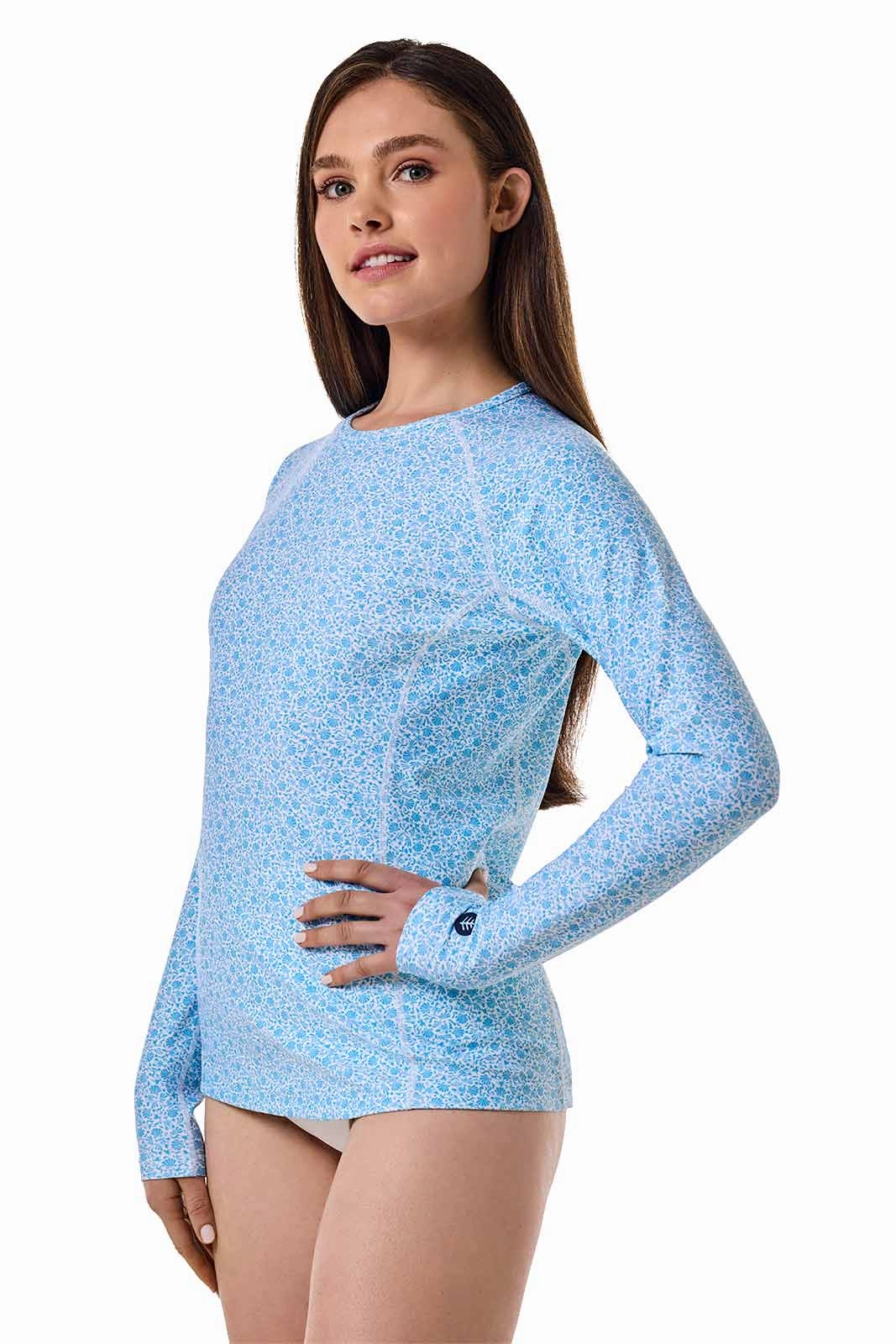 Women's Hightide Long Sleeve Swim Shirt | Malibu Blue Shell We