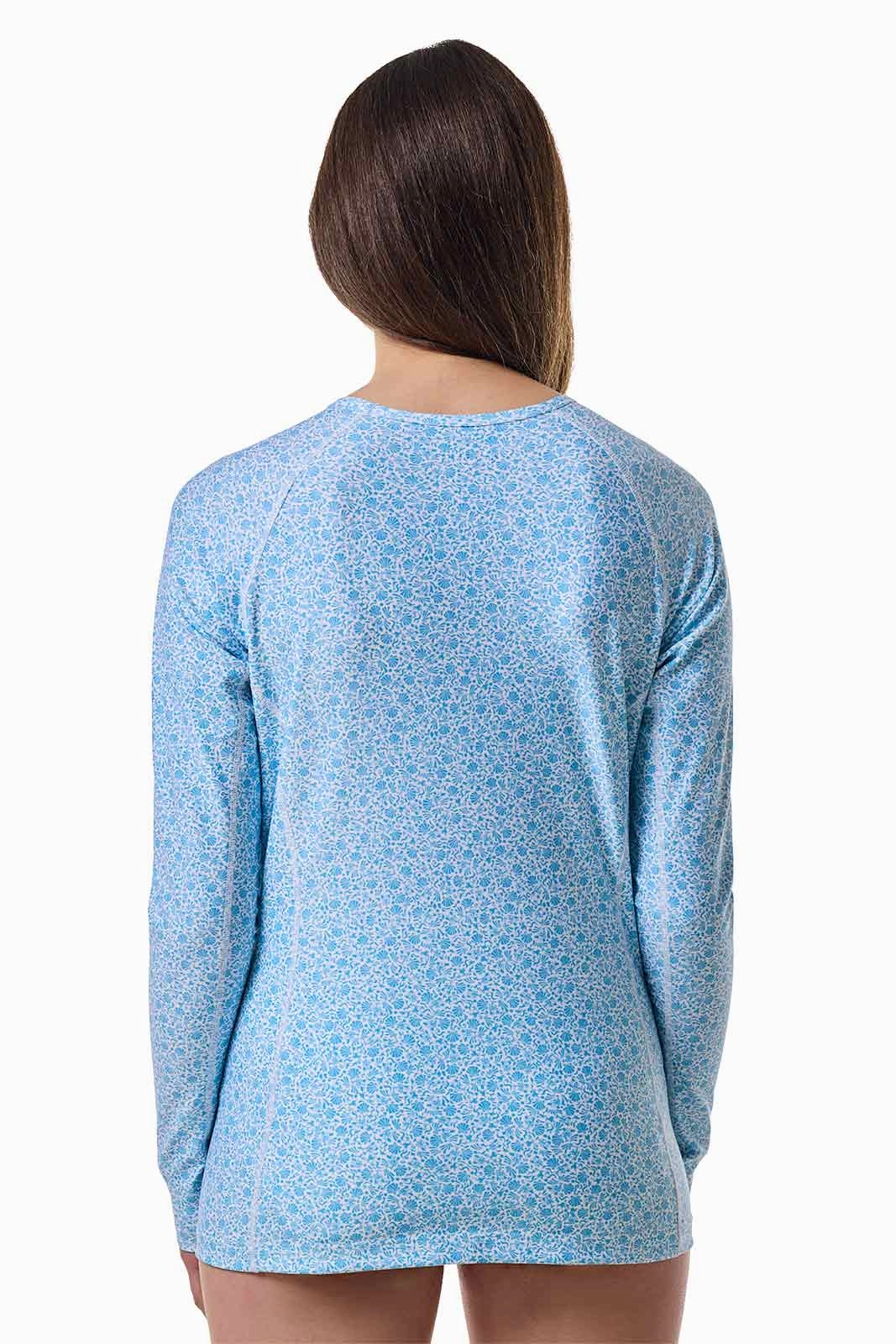 Women's Hightide Long Sleeve Swim Shirt | Malibu Blue Shell We