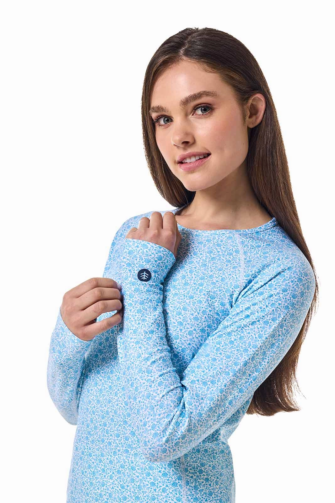 Women's Hightide Long Sleeve Swim Shirt | Malibu Blue Shell We