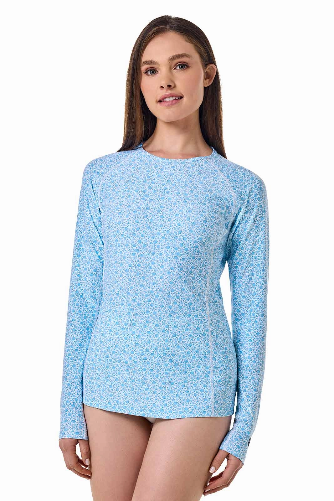 Women's Hightide Long Sleeve Swim Shirt | Malibu Blue Shell We