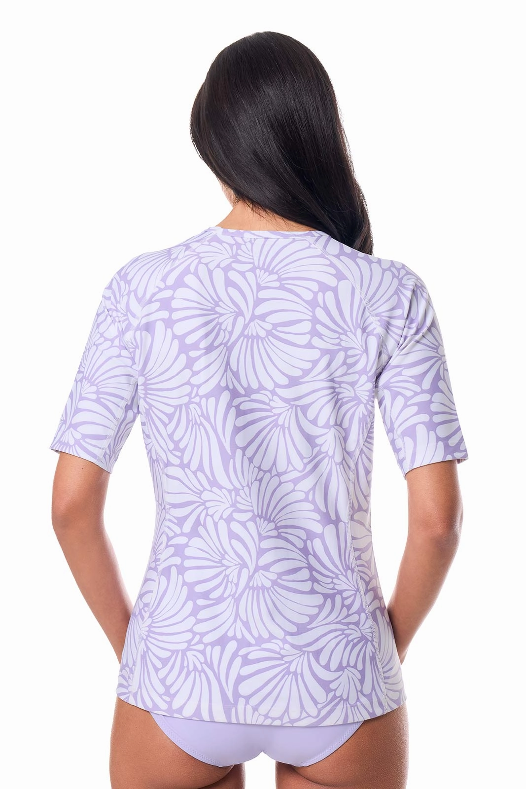Women's Hightide Short Sleeve Swim Shirt | Lavendula Sea Fan