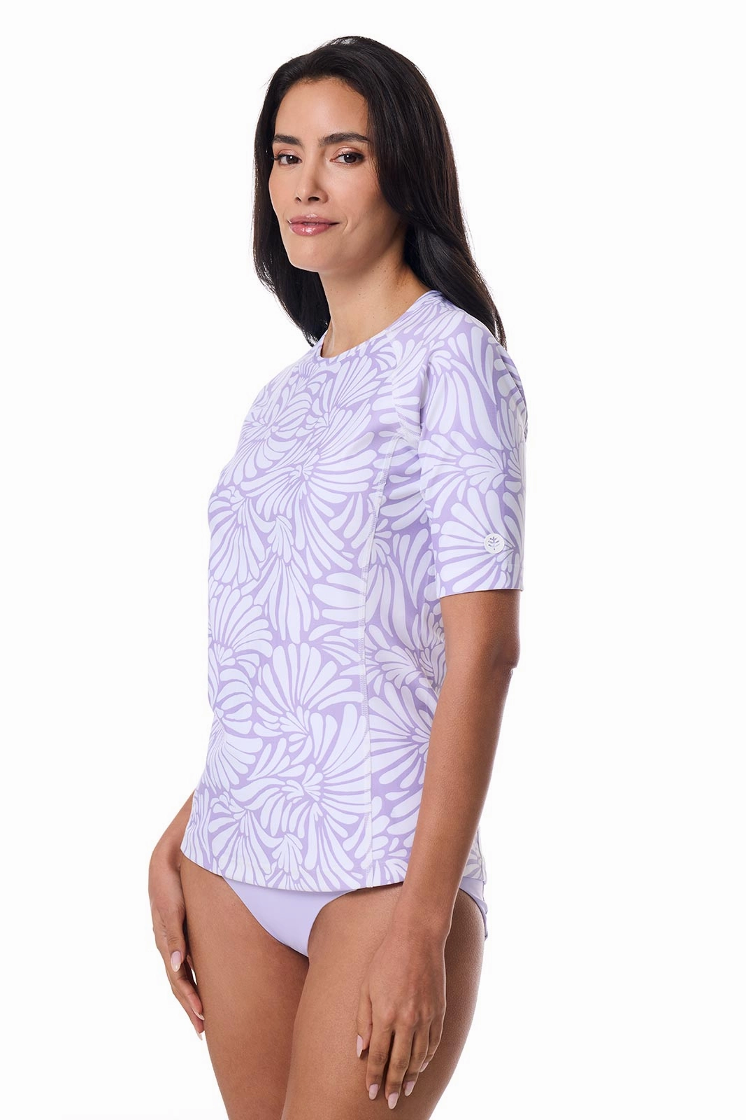 Women's Hightide Short Sleeve Swim Shirt | Lavendula Sea Fan