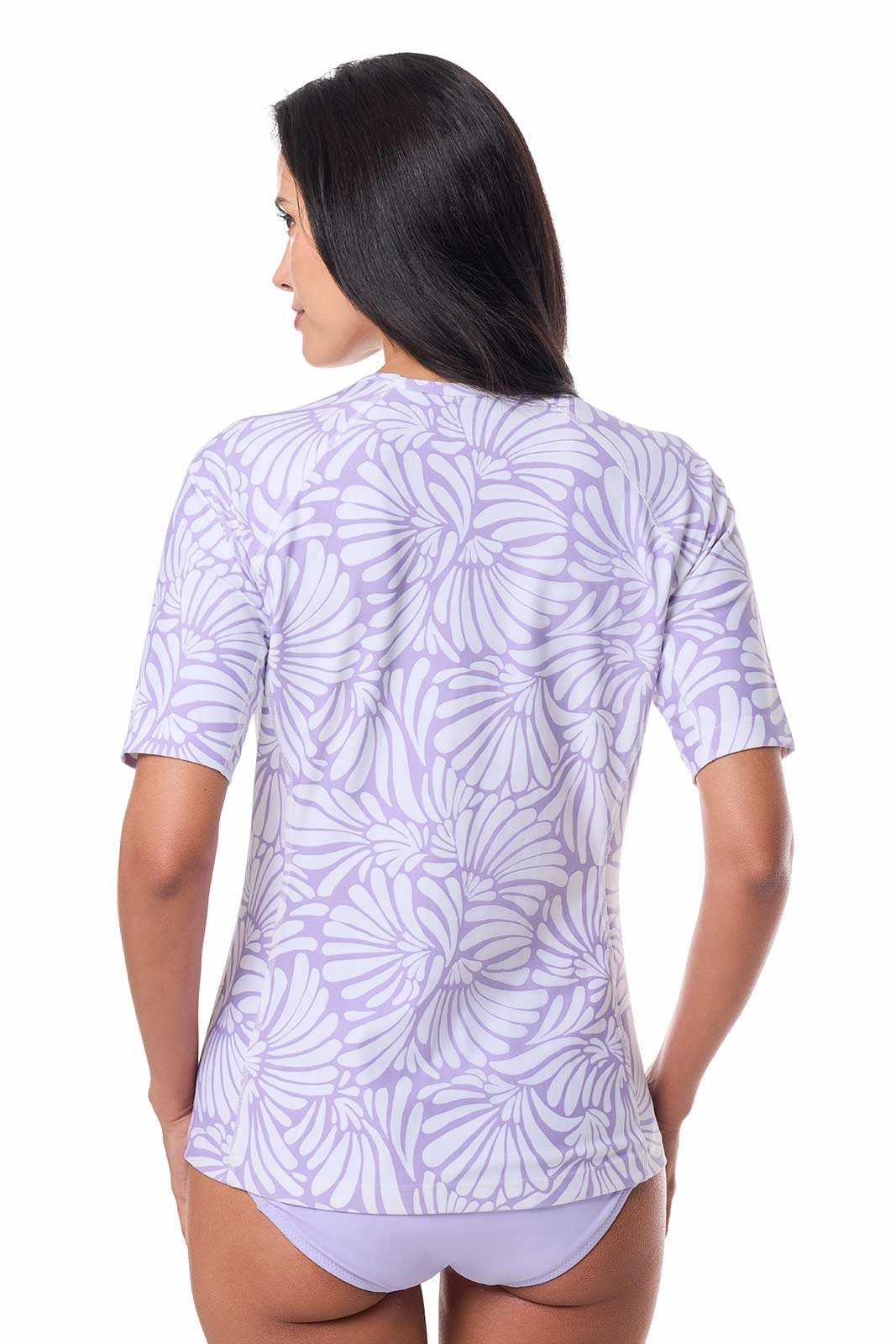 Women's Hightide Short Sleeve Swim Shirt | Lavendula Sea Fan