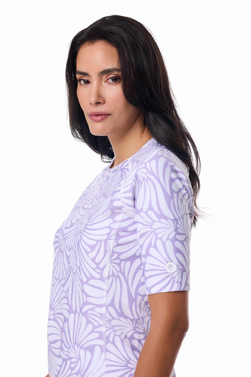 Women's Hightide Short Sleeve Swim Shirt | Lavendula Sea Fan