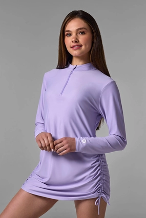 Women's Key Biscayne Ruche Swim Top | Lavendula adjustable swimsuits for women, breathable swimwear for ladies