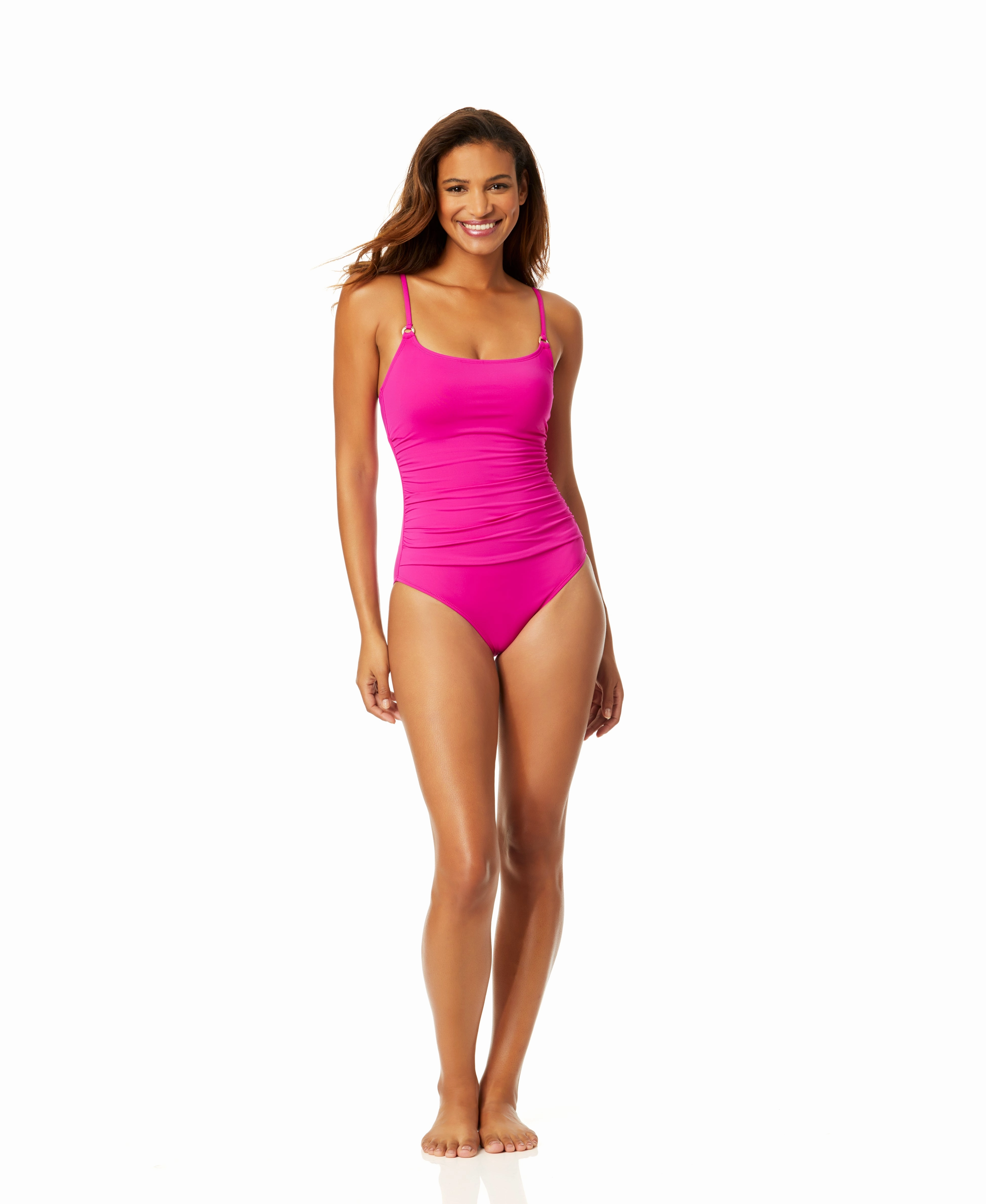 Women's Live In Color Shirred Lingerie Maillot One Piece