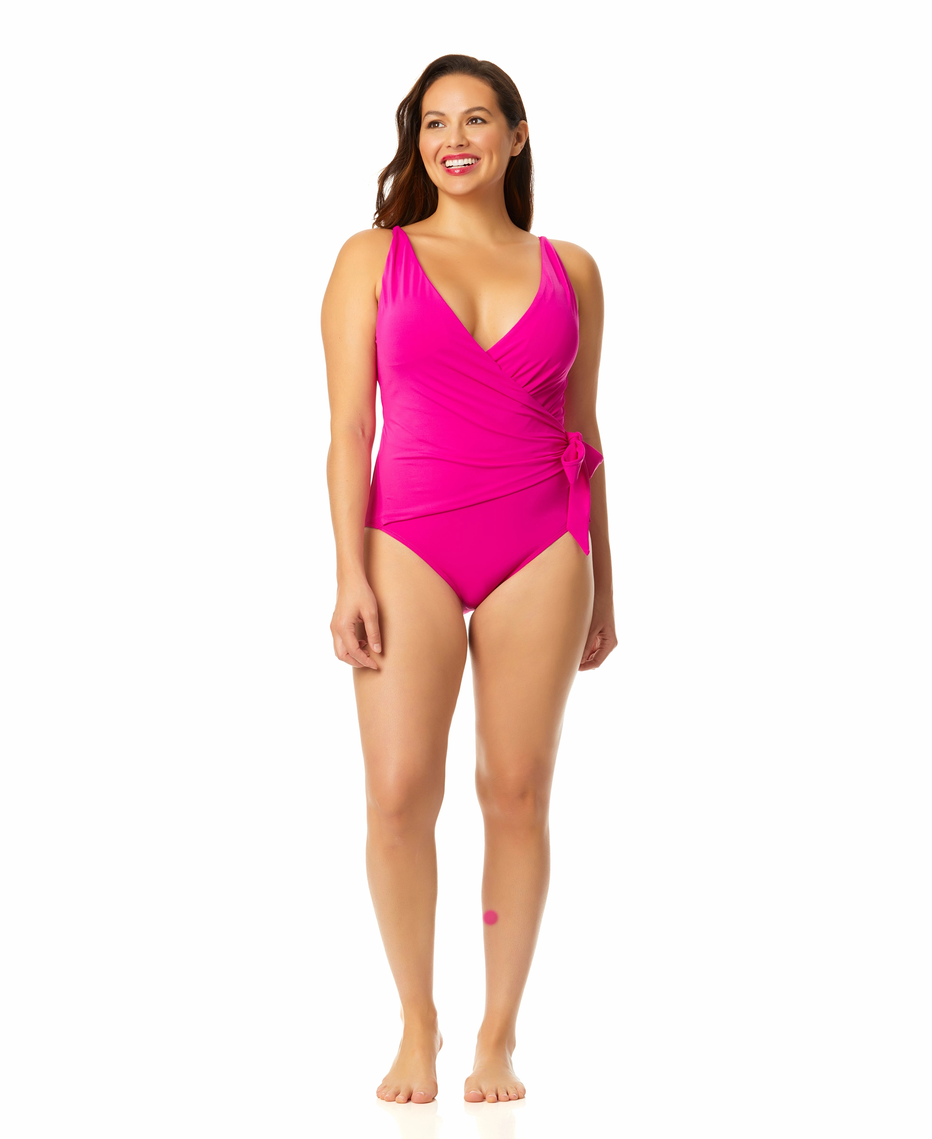 Women's Live In Color Wrap Tie One Piece Swimsuit