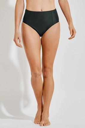 Women's Medley High-Rise Core Control Swim Bottoms | Black adjustable swimsuits for women, breathable swimwear for ladies