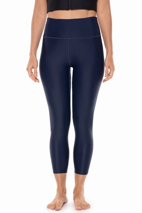 Women's Ocean Sculpt High Rise Swim Capri | Navy womens athletic swimwear, performance swimwear for women