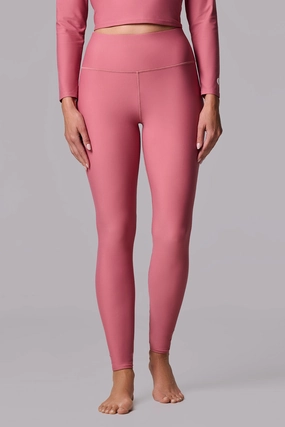 Women's Ocean Sculpt High Rise Swim Legging | Terracotta Rose womens athletic swimwear, performance swimwear for women