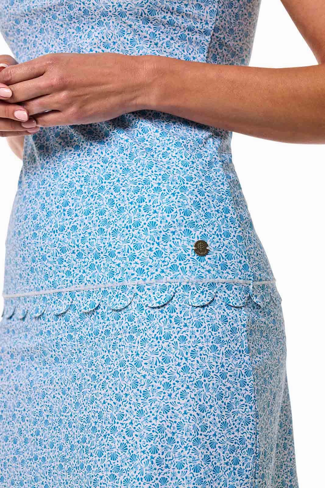 Women's Sea Fan Scallop Skort | Malibu Blue Shell We