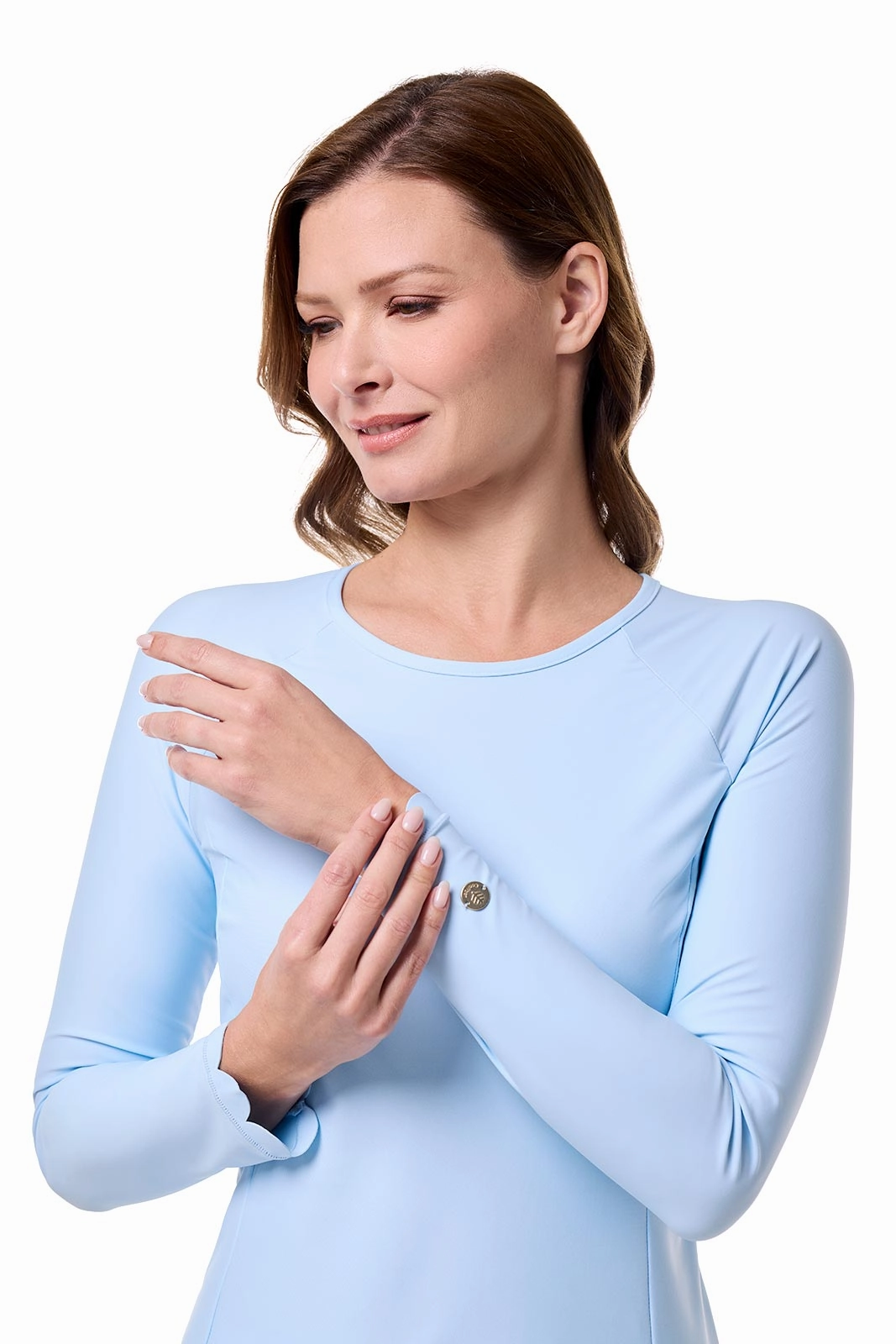 Women's Stony Coral Scallop Long Sleeve Rash Guard | Skyride