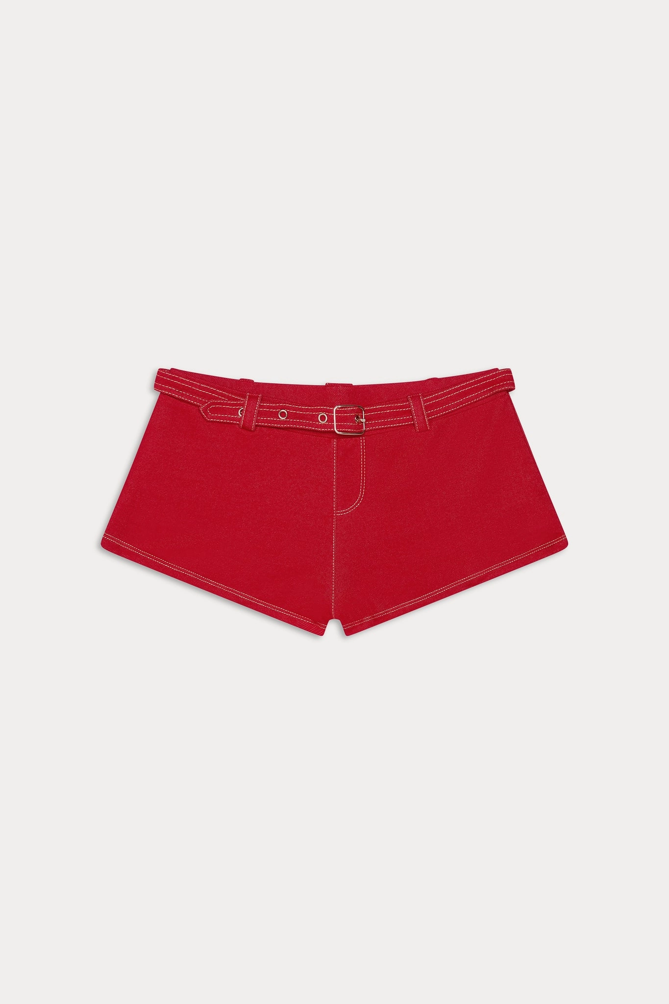 Wrangler Denim Booty Shorts - Red Denim