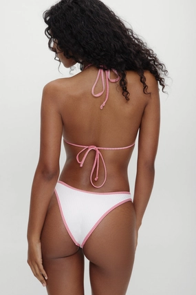 x BELLA HADID Dove Bikini Bottom - Weekend at the Farm beach bikini styles for women, modern cut swim bikinis