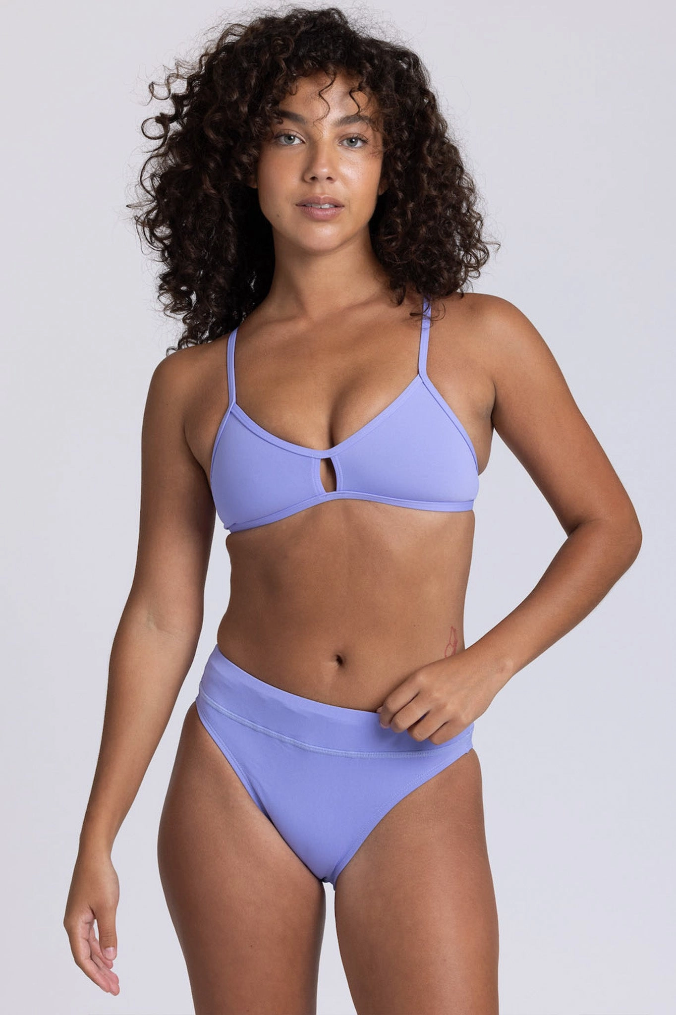 Zoe Bikini Bottom - Lavender inclusive swimwear styles, all season swimwear options