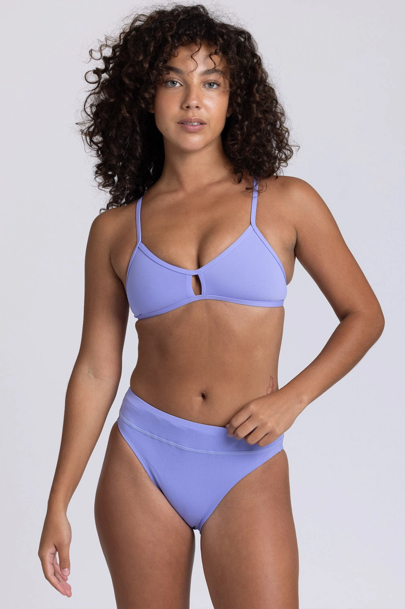 Zoe Bikini Bottom - Lavender mix and match bikinis, stylish women's bikini options